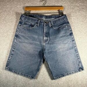 Vintage wrangler blue light wash essential denim jean shorts jorts Size 34